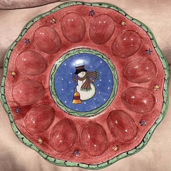 SANGO SWEET SHOPPE Christmas Deviled Egg 11" Tray by Sue Zipkin - Picture 4 of 4